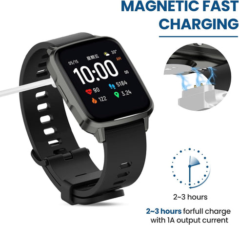 2-Pack Charger Compatible with Veryfit/Da Fit Smart Watch, Replacement Charging Cable for Smart Watch with Da Fit App