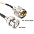 Low Loss Coaxial Cable RG316 50 Ohm with UHF (PL259) Male to BNC Male Connectors, 1 Ft