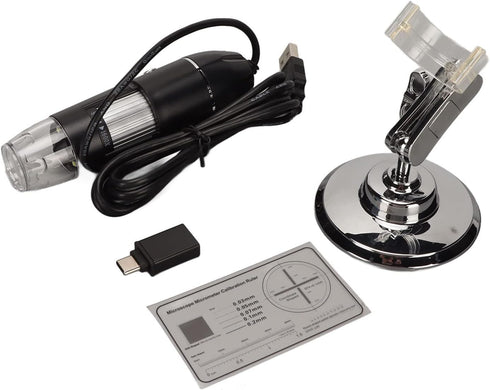 USB Digital Microscope 50X to 1600X, Portable Handheld with Photo Storage Function for Computer and Phone