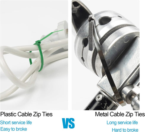11.8 Inch (200 Pack), 304 300lbs XINGO Metal Zip Ties Stainless Steel Heavy Duty Zip Ties, Tensile Strength