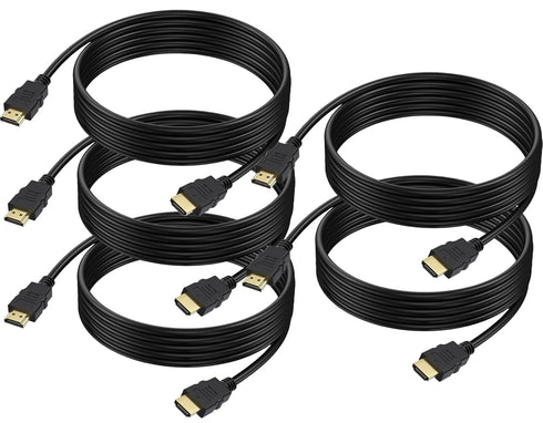 Vorothin HDMI Cable 10 FT/3M 5-Pack, 4K HDMI 2.0 Cable 10 FT, Shielded