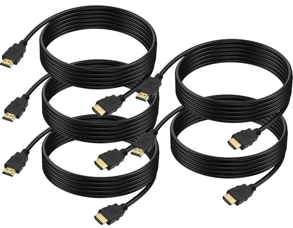 Vorothin HDMI Cable 10 FT/3M 5-Pack, 4K HDMI 2.0 Cable 10 FT, Shielded