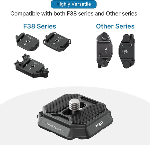ULANZI New Version F38 Quick Release Plate 2-in-1, FALCAM F38 QR Plate Camera Tripod Mount Adapter (Top Plate, Base