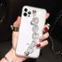 Compatible Samsung Galaxy S22 5G Case with Bling Glitter Bracelet Chain Hand Strap for Women, Clear TPU Cover