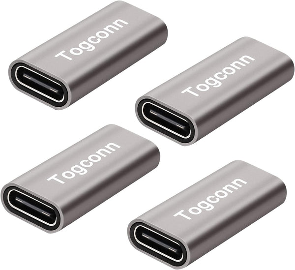 USB C Coupler 4 Pack, USB Type C Female to Female Connector for Fast Charging and Data Transfer Extension