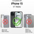 RANYOK Wallet Case for iPhone 15 (6.1 inch), RFID Blocking Credit Card Holder, Premium PU Leather Flip Folio Case