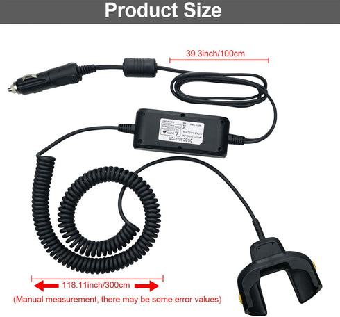 Vehicle Charger Cable for Zebra Symbol TC70 TC72, TC70X TC77, CBL-TC7X-USB1-01 Scanner Handheld Computer PDA