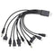 1 Piece 10 in 1 Universal USB Cable, Multiple Charging Cable for Cell Phones, Earphone Speaker Adapter, 20CM