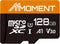 MMOMENT 128GB Micro SDXC Card, A1, UHS-I, U3, V30, Class10 Compatible, Read Speed