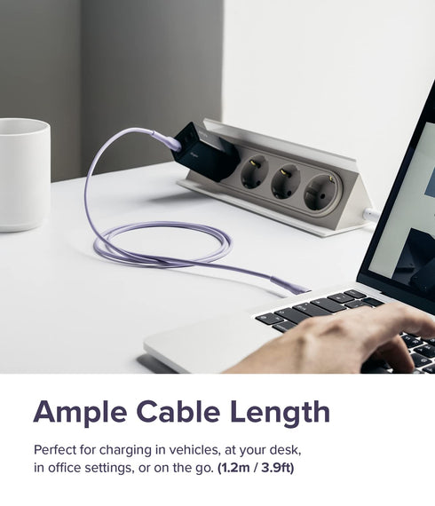 Ringke Fast Charging Pastel Cable USB C to Lightning (1.2M / 3.94 FT) Compatible with iPhone 14/13/12/11 Pro Max
