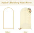Suppromo 6ft Beige Arch Cover with Lights Beige Spandex Wedding Arch Backdrop Cover for Bridal Shower Birthday Party