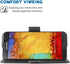 Samsung Galaxy Note 3 Wallet Case, Wrist Strap Lanyard Leather Flip Cover with Card Holder Stand for Galaxy Note3 N9005