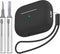 Compatible with AirPods Pro 2 Case, Soft Silicone Skin Cover with Cleaner Kit and Lanyard, Front LED Visible (Black)