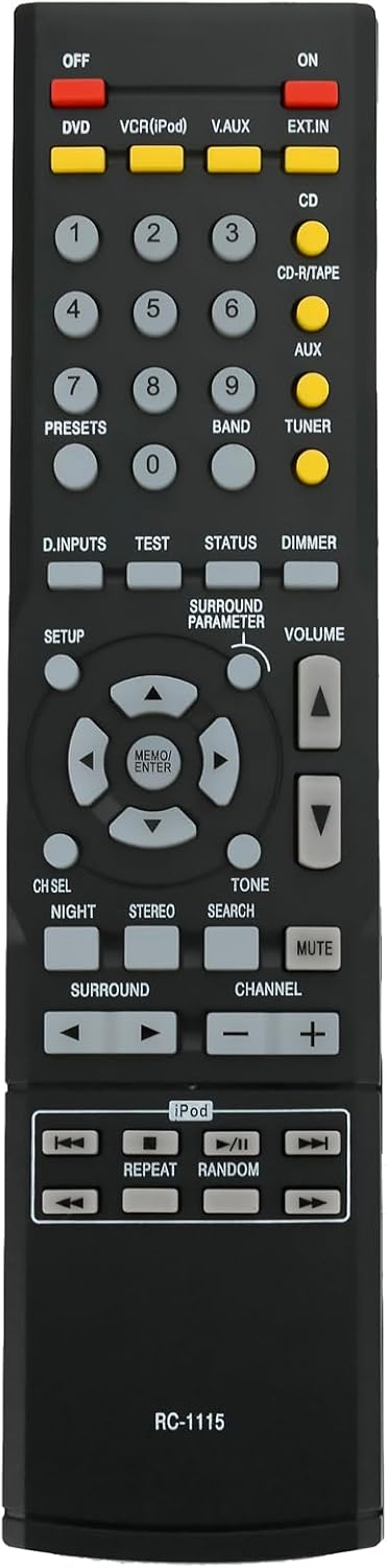 RC-1115 Replace Remote Control for Denon AVR-390 AVR390 AV Surround Receiver, Compatible with RC-1120 AVR-1610
