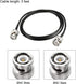 uxcell BNC Male to Male Coaxial Jumper Cable, 50 ohm, 3 feet RG174