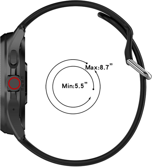 Bands Intended for iTouch Air 4 & iTouch Air 3 44MM Band Soft Silicone Waterproof Adjustable Sport Watch Strap Replacement Wristbands for iTouch Air 4 41mm/Air 4 46mm/Air 3 44mm Smartwatch Men Women