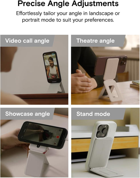 MOFT Phone Tripod Stand for iPhone 16/15/14/13/12 Series, Strong Magnets, Angle Adjustment, MagSafe Compatible, Seafoam