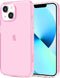 JJGoo Clear Pink Soft Shockproof Protective Slim Thin Phone Bumper Cover for iPhone 13, 6.1 inch 2021