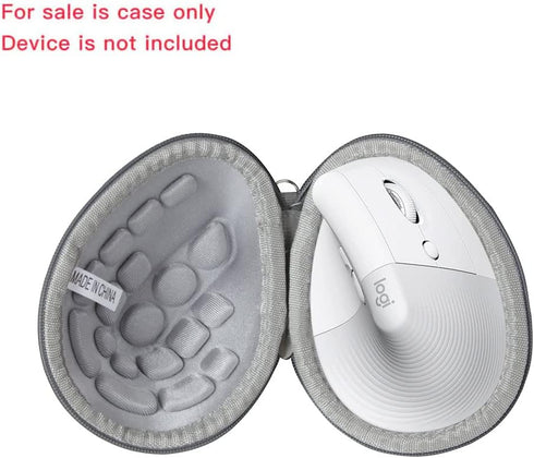 Hard Travel Case for Logitech Lift Vertical Ergonomic Mouse (Gray)