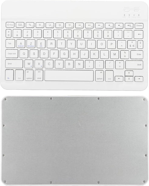 Sanpyl Keyboard, 10in Ultra Thin Bluetooth French AZERT Keyboard, Waterproof Multifunctional for Tablet Phone