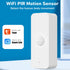 WiFi PIR Motion Sensor, Smart Indoor Motion Detector with App Alerts & Records, Battery Included for Home Automation