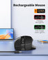 Uciefy Z07 (2.4G+BT5.1) Bluetooth Wireless Mouse, Dual Mode Bluetooth Mouse, USB C Rechargeable Mouse with Charging