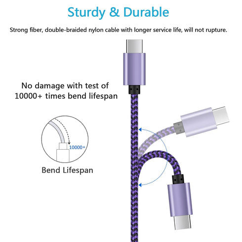 4Pack 6FT Fast USB Type C Cable for iPhone 15, Pro, Samsung Galaxy A55 A35 A15 A54 5G, S24 S23 S23+ Plus Ultra S22 S21 S20 FE S10, A14 A03s A23 A53 A13 A30 A32 A42 A52, Phone Charger Charging Cord
