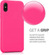 kwmobile Case Compatible with Apple iPhone X - TPU Silicone Phone Cover with Soft Finish, Neon Pink