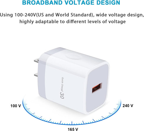 USB C Fast Charger Compatible with LG Stylo 4 5 6, G5 G6 G7 G8 V20 V30 V40 V50 V60 ThinQ, Velvet 5G, Wing 5G