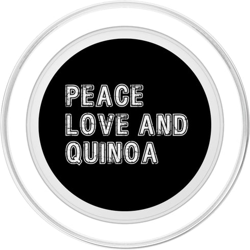 Quinoa Gifts Peace Love and Quinoa PopSockets PopGrip for MagSafe
