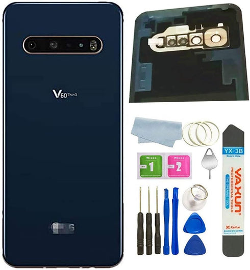 V60 ThinQ Back Glass Replacement for LG V60 ThinQ - All Models Back Glass Cover with Pre-Installed Tape