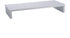 Mind Reader Woodland Collection Monitor Stand, 33 lb. Capacity, Desktop Organizer, White