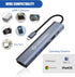 USB Hub 3.0, 7 in 1 Docking Station with 1000M Ethernet, 4K HDMI, 2 USB3.0, 100W PD, SD/TF Card Reader