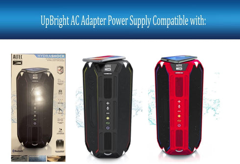 UpBright 18V AC/DC Adapter Compatible with Altec Lansing IMW1500 IMW1500-BLK IMW1500BLK HydraShock Everything Proof EverythingProof Wireless Bluetooth Portable Speaker 18VDC 2.5A Power Supply Charger