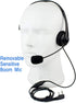 Retevis Overhead Walkie Talkie Headset with Boom Mic, 2 Pin, for RT22, RT68, RT21, H-777, RT27, RT86, RB26, RB68,