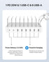 SooPii 8-Port USB-C Charging Station with 1 PD 20W Fast Charging Port, 8 Mixed Cables, and Upgraded Holder for lWatch