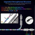 4 in 1 USB Charging Cable, 2 Pack 3.3ft Light up USB-C Cable, Multicolored RGB Starlights USB C to C Cable with EVA