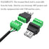 4Packs USB 2.0 Type A Male/Female to 4 Pin Screw Terminal Block Connector, Portable Pluggable Type Adapter