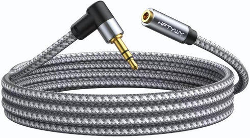 Headphone Extension Cable 25 ft, 3.5mm Male to Female Stereo Audio Extension, Double Shielded Braided Cord