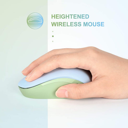 seenda Wireless Mouse, 2.4G Noiseless Mouse with USB Receiver, Portable Computer Mice for PC, Tablet, Laptop (Light
