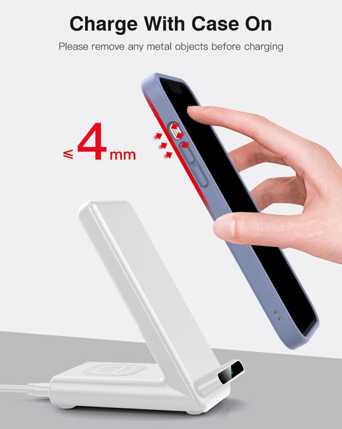 3 in 1 Wireless Charging Stand, Fast Wireless Charger for Apple Watch Ultra 10 9 8 7 6 SE 5 4 3, Made for iPhone