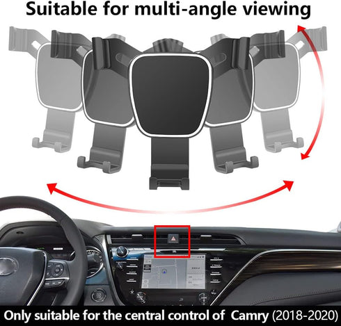 Car Phone Holder for 2018-2020 Toyota Camry, Auto Accessories Navigation Bracket Mobile Cell Phone Mount