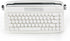 YUNZII Upgraded Wireless Keyboard, Retro Typewriter Style with Integrated Stand, USB-C/Bluetooth, Snow White