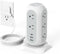 TESSAN Tower Power Strip Flat Plug with 11 Outlets 3 USB (1 USB
