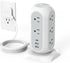 TESSAN Tower Power Strip Flat Plug with 11 Outlets 3 USB (1 USB