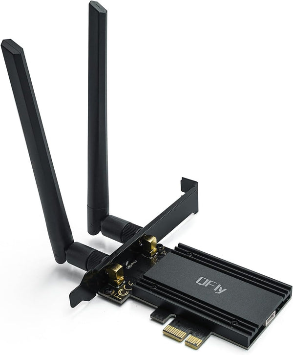 PCIe WiFi 6E Card, AX210 Network Card Adapter for PC Gaming, Bluetooth 5.3, Tri-Band (802.11ax) 5400Mbps Wireless LAN