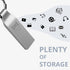 MOSDART 16GB FAT32 USB 2.0 Flash Drive - Waterproof Metal Thumb Drive with Keychain for Storage and Backup