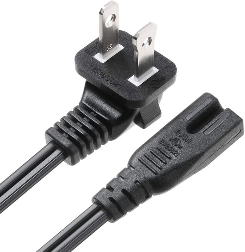 VSEER 2 90 18AWG SPT2 1-15P IEC320 C7 8 2-Slot (6 Prong Degree Angled Power Cord - NEMA to Figure Connector AC