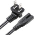 VSEER 2 90 18AWG SPT2 1-15P IEC320 C7 8 2-Slot (6 Prong Degree Angled Power Cord - NEMA to Figure Connector AC
