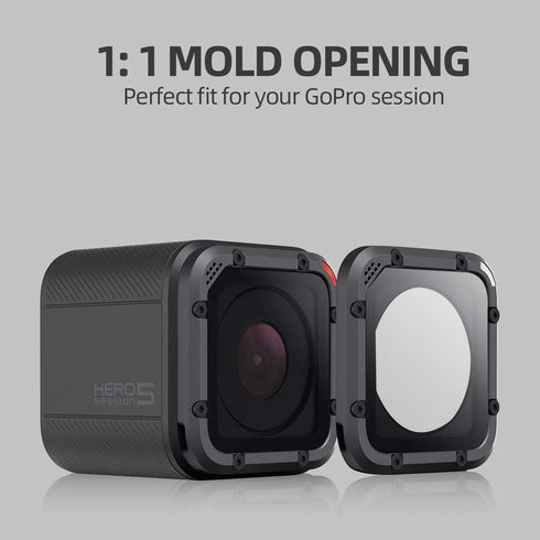 ParaPace (2 Pack) Lens Replacement Kit for GoPro Hero 5/4 Session Protective Repair Parts (Black)